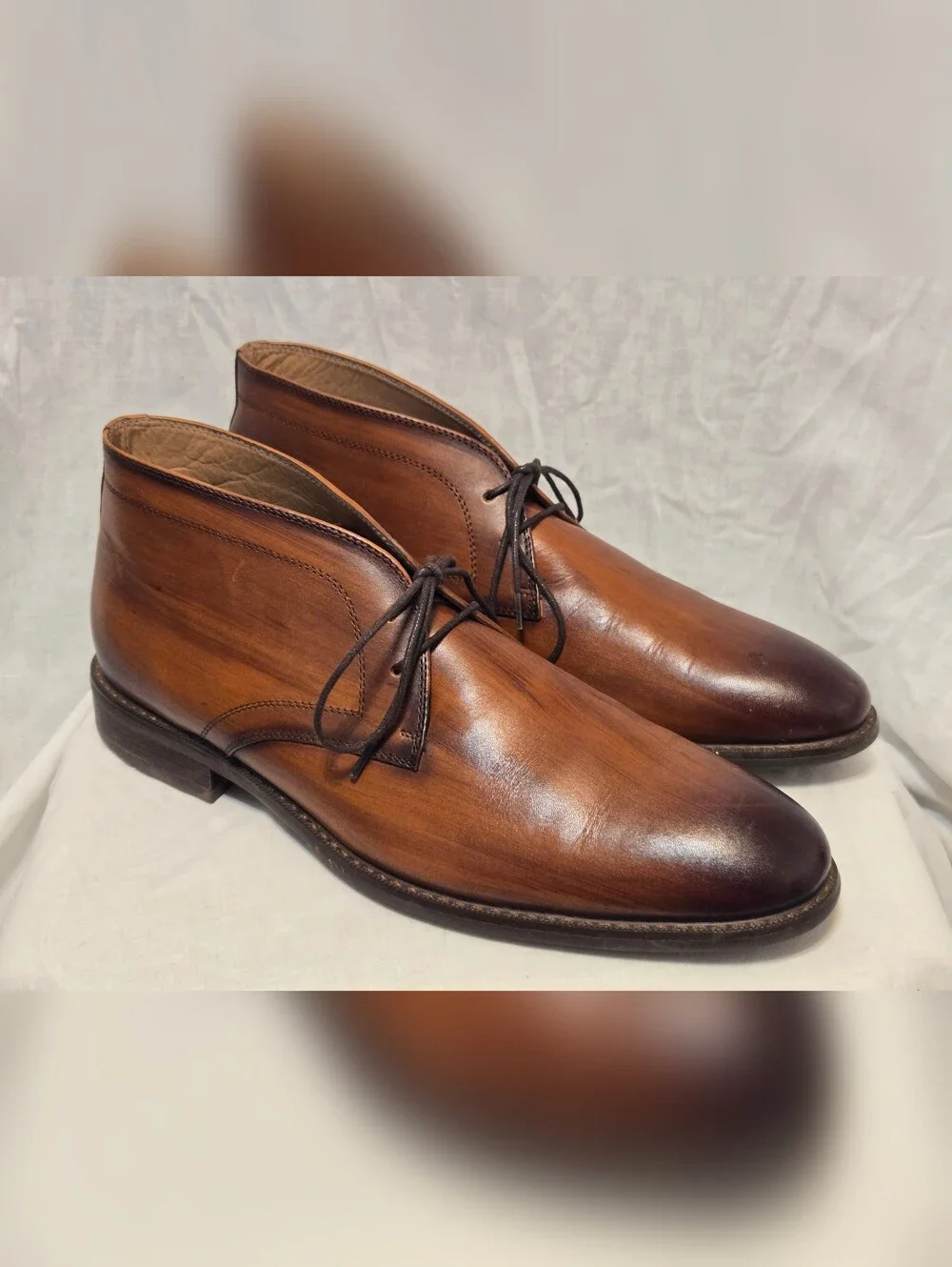 La Milano Raymond Glen Leather Chukka Shoe/Cognac Mens 11 M /B51800 MSRP $80